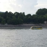 Il bus anfibio sul Danubio