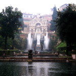 La fontana del Nettuno e in alto la fontana dell'Organo © Alberto Pestelli 2004
