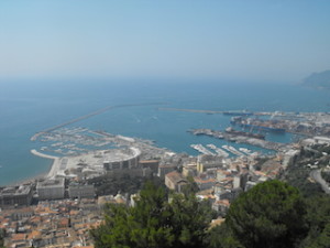 il porto di Salerno dal Castello