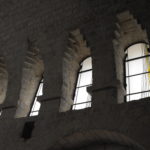 Particolare della finestrata dello scriptorium